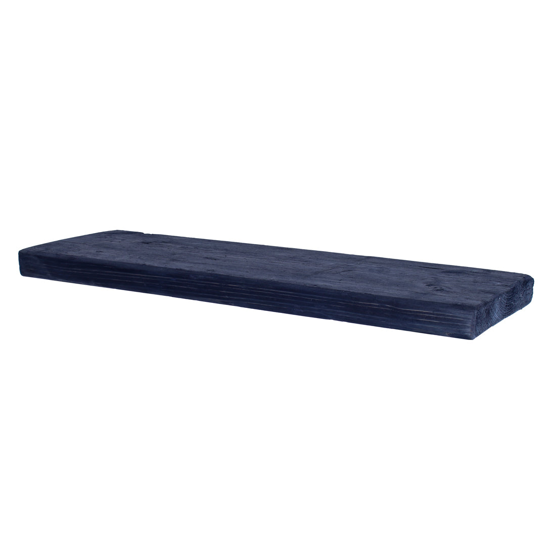 Crest and Weave, Reclaimed Scaffold Shelf, 220mm, Handmade UK, Rustic — side view