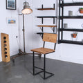 Crest and Weave, Solid Oak Stool, 700mm Bar Height, Cantilever, Rustic — main product photo
