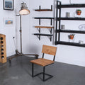 Crest and Weave, Solid Oak Cantilever Chair, 440×440mm, 48mm, Rustic — main product photo