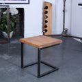 Crest and Weave, Solid Oak Low Stool, Seat 440×440mm, H460mm, Rustic — main product photo