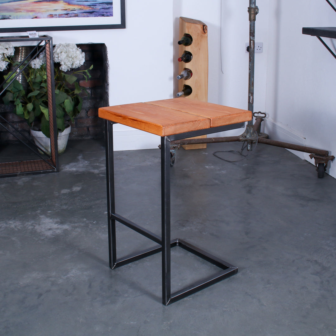 Crest and Weave, Solid Oak Bar Stool, 700mm High, 48mm Seat, Rustic — top view