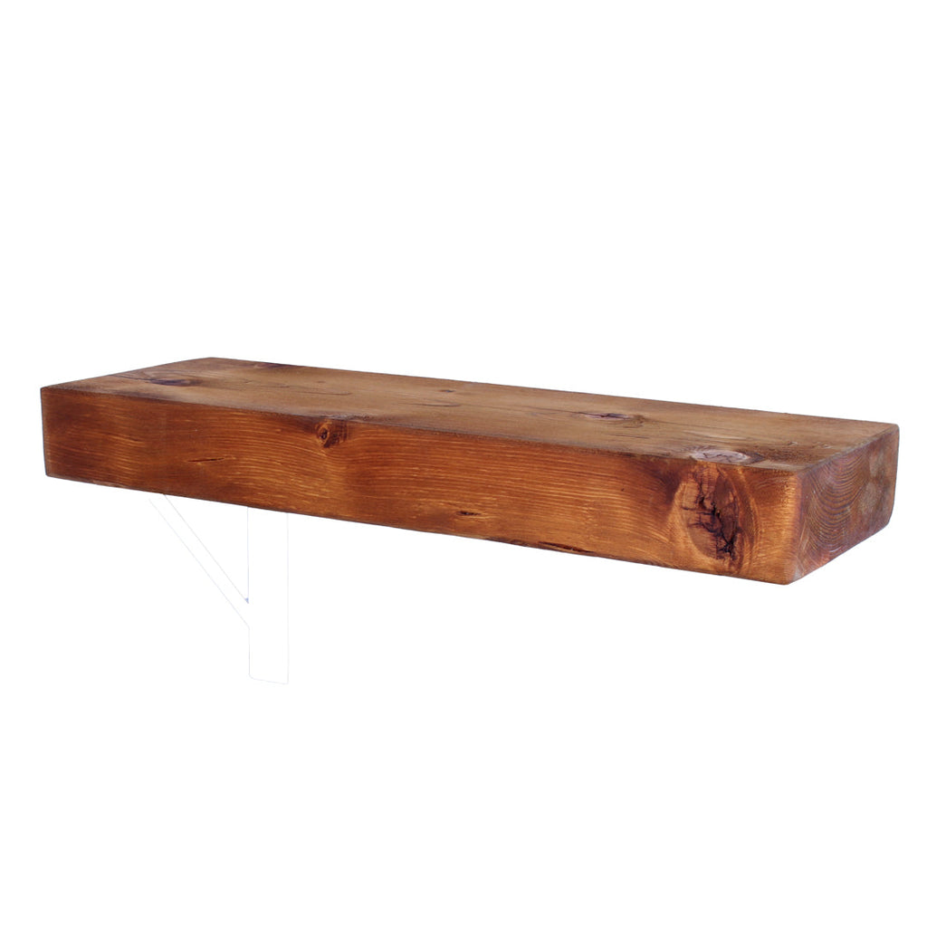 Crest and Weave, Pine Shelf, 220mm×70mm, C24 FSC Boards, Rustic — side view