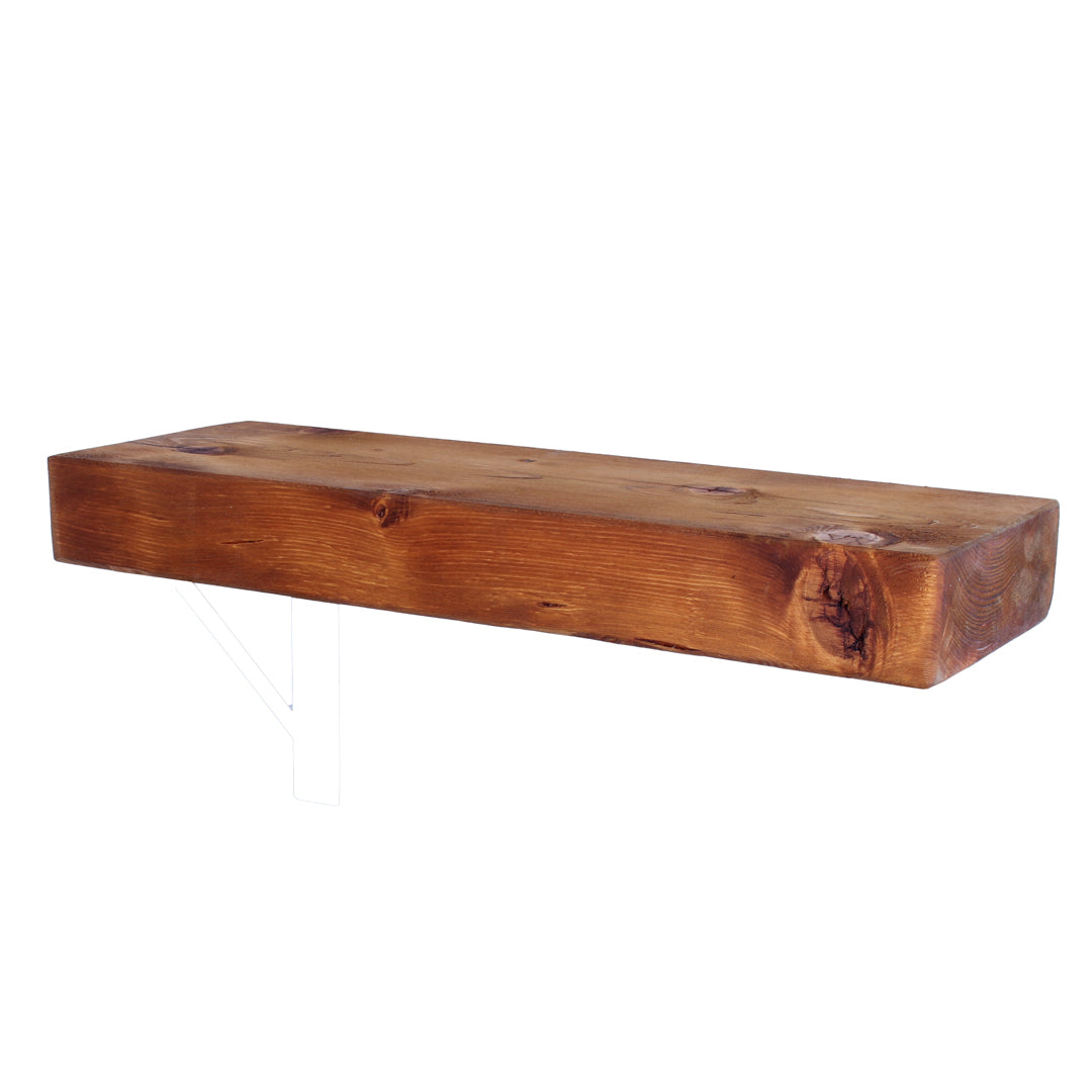 Crest and Weave, Pine Shelf, 220mm×70mm, C24 FSC Boards, Rustic — side view