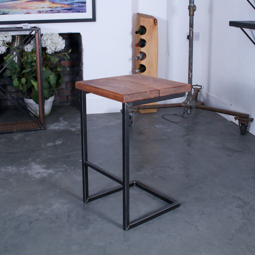 Crest and Weave, Solid Oak High Stool, 700mm Bar-height, 48mm Seat, Rustic — additional view 9