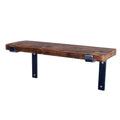 Crest and Weave, Scaffold Board Shelf, 220mm, Folded Brackets, Rustic — side view