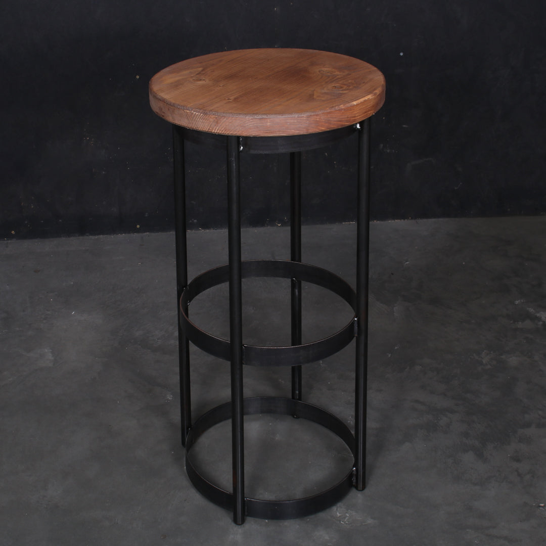 Crest and Weave, Solid Oak Bar Stool, 420mm Dia, 810mm Height, Rustic — main product photo
