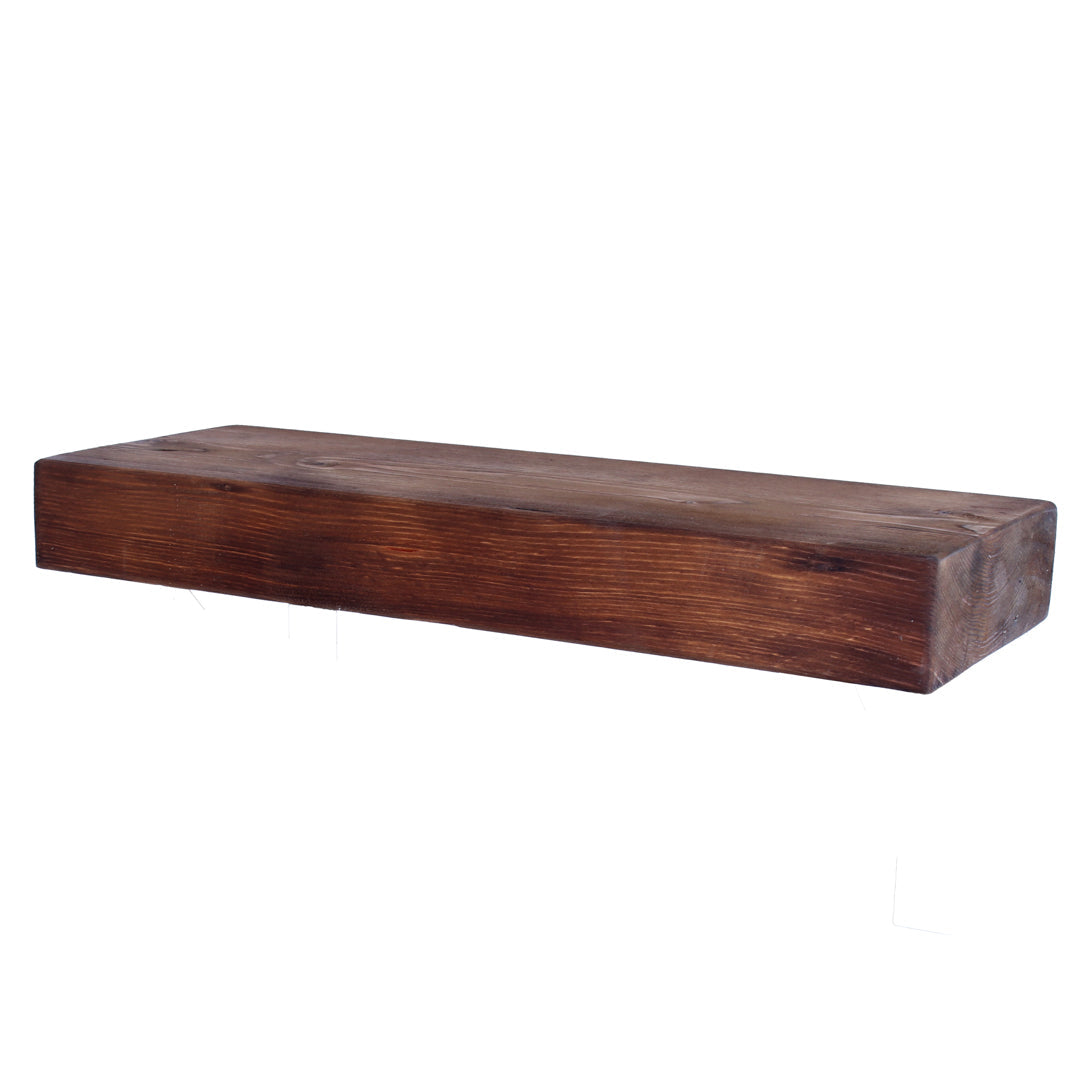 Crest and Weave, Pine Shelf, 220mm×70mm, C24 FSC Boards, Rustic — detail of top finish