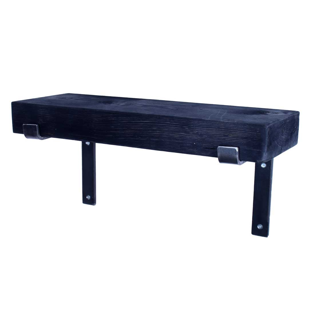 Crest and Weave, Pine Shelf, 220mm Wide, 70mm High, Rustic — detail of top finish