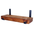 Crest and Weave, Pine Shelf, 220mm×70mm, Folded Steel Brackets, Rustic — main product photo